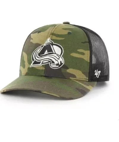 '47 Men's NHL Camo/Black Colorado Avalanche Trucker Snapback Hat