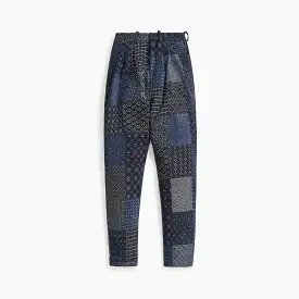 4S Designs Patchwork Triple Pleated Pant - Blue