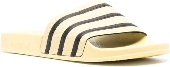 Adidas slip-on stripe-detail slides Grey