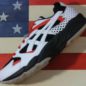 Asics tiger gel diablo running shoes white/black happy chaos red [1a199001] new