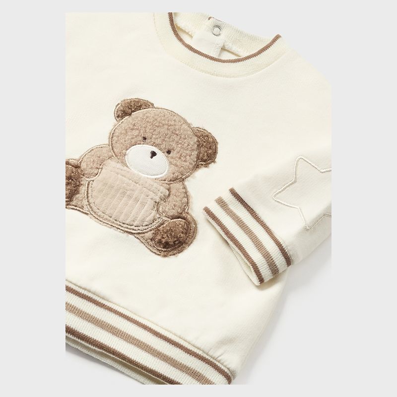 Beige Teddy Bear Graphic Outfit