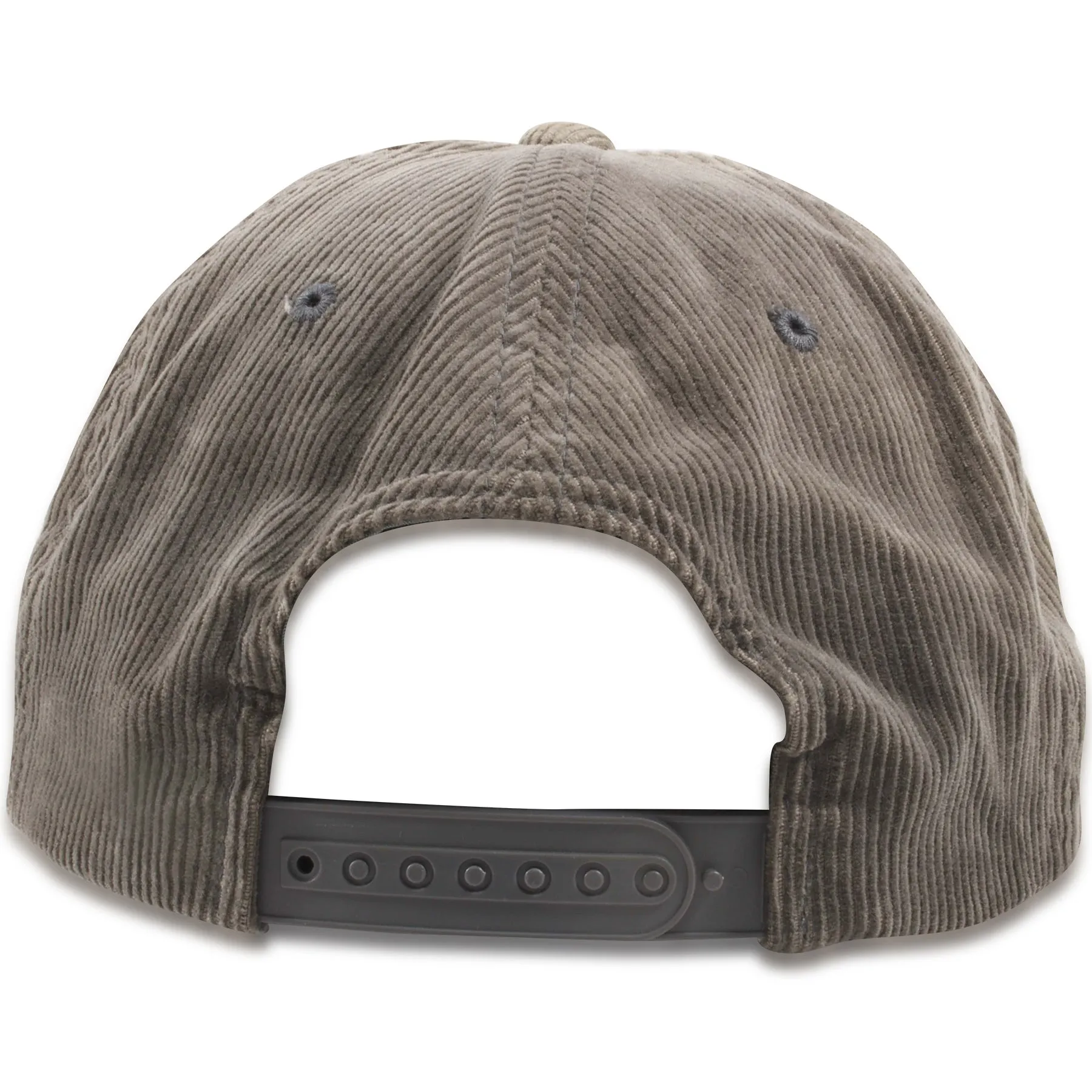 Blank Gray Corduroy Adjustable Snapback Hat