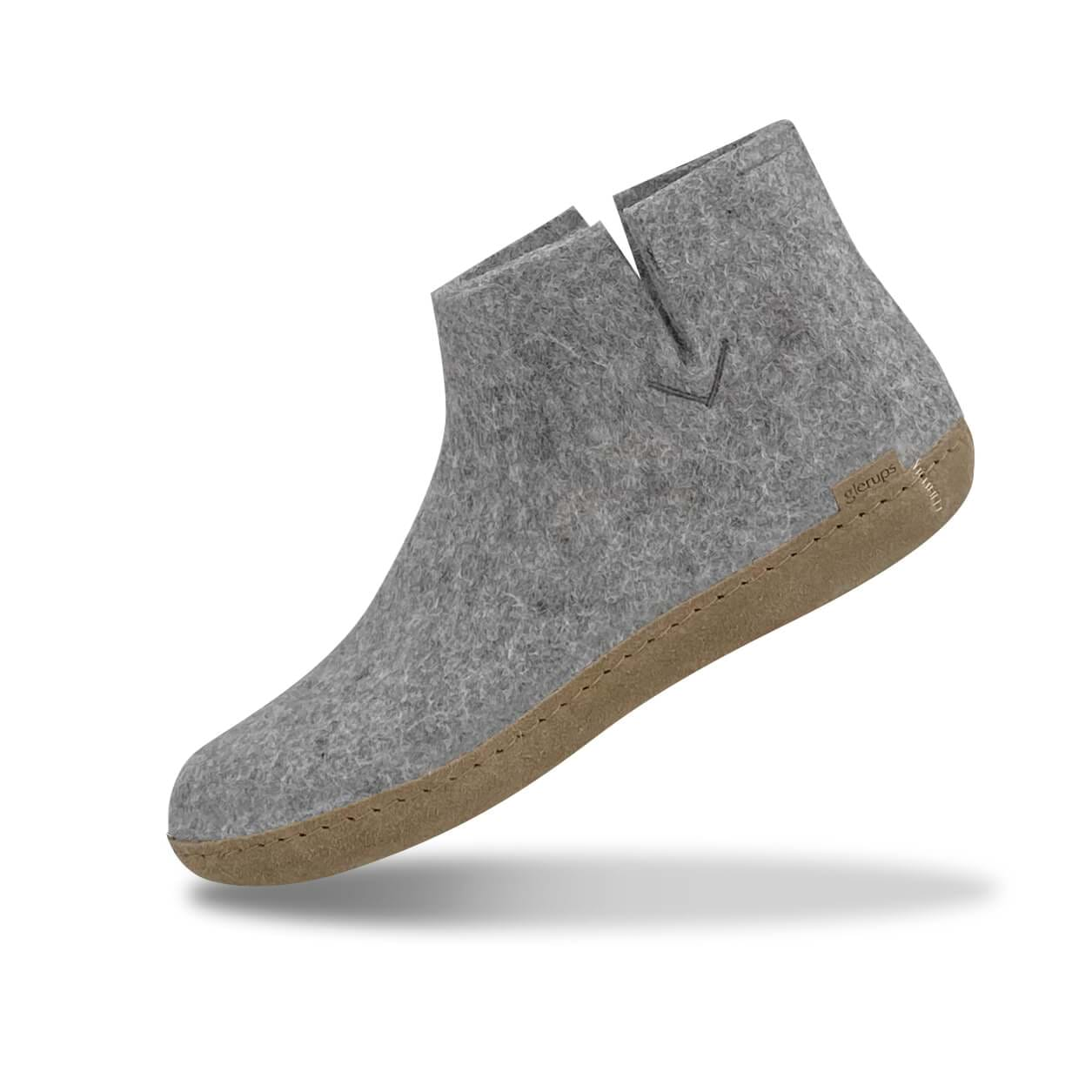 Boot with leather sole - Grey