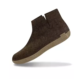 Boot with leather sole - Nature brown