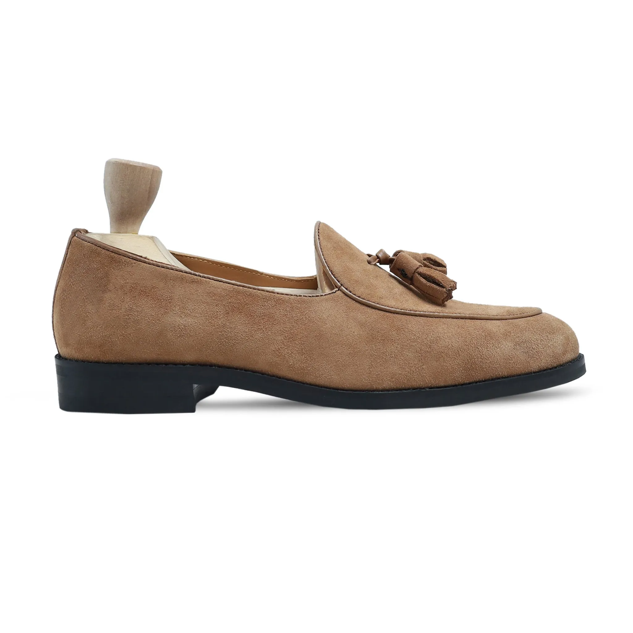 BRANTON - CAMEL KID SUEDE LOAFER