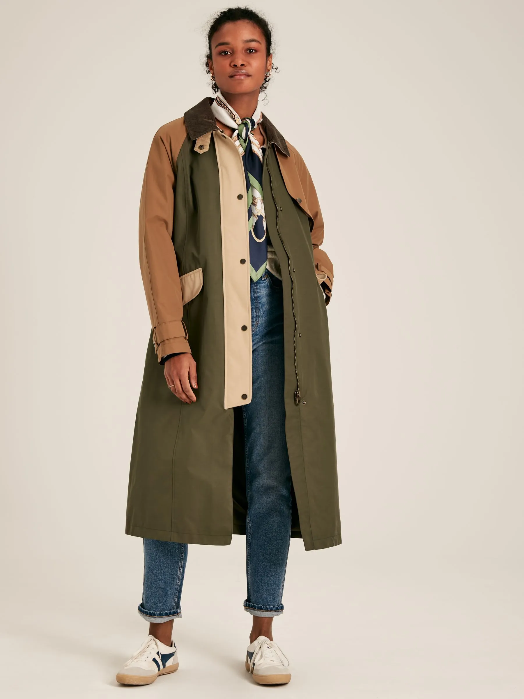 Brown & Khaki Waterproof Trench Coat