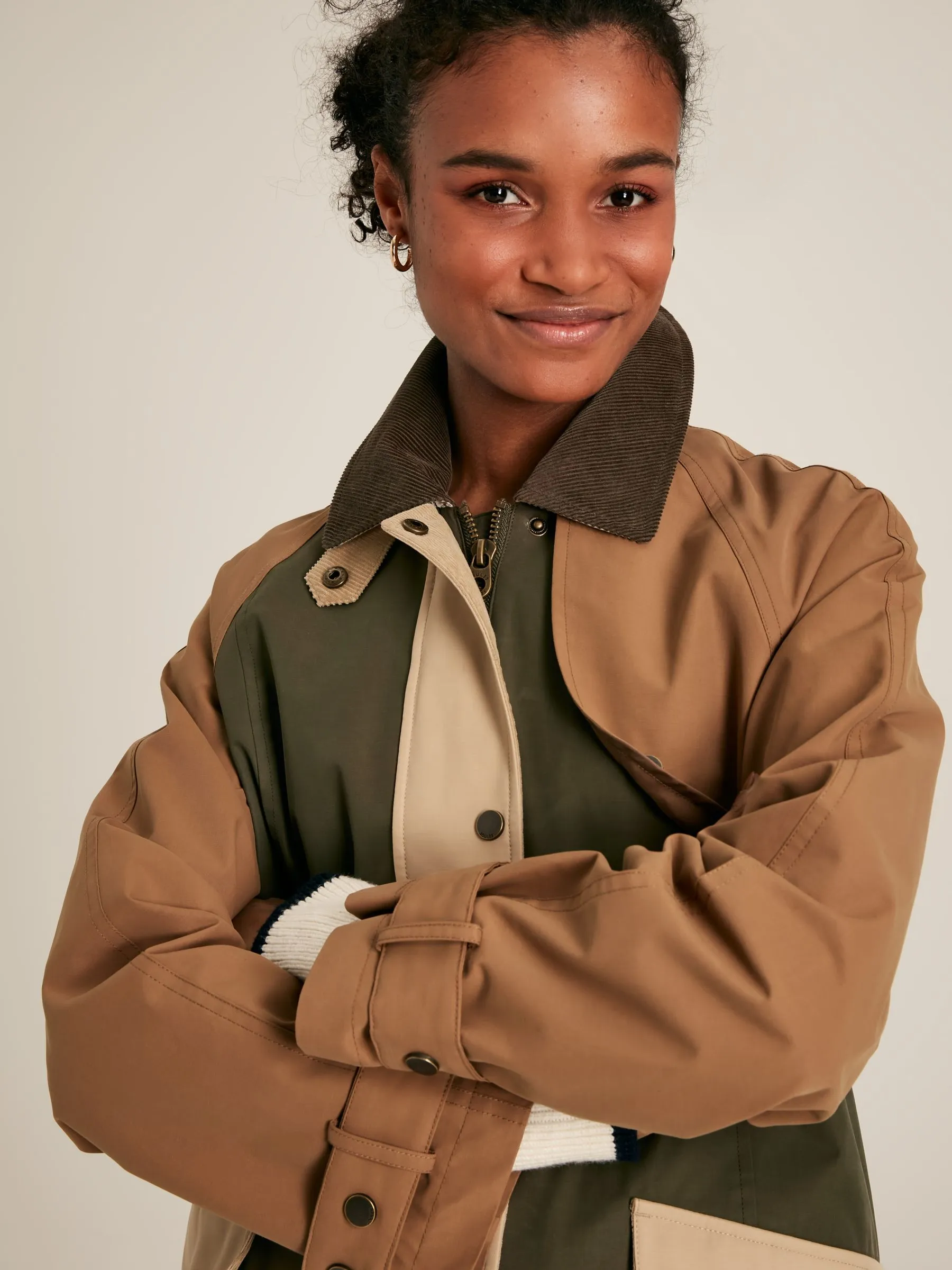 Brown & Khaki Waterproof Trench Coat