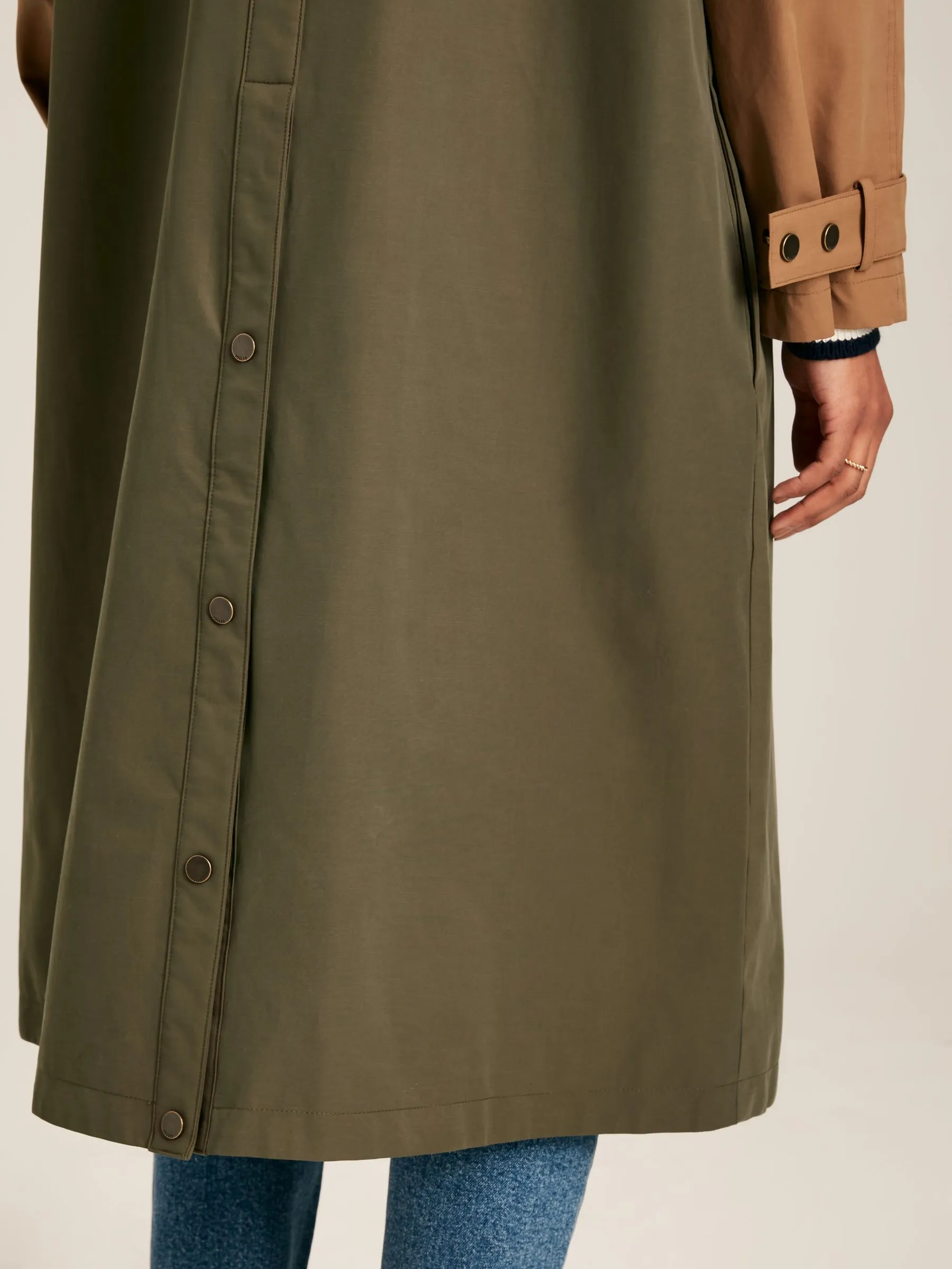 Brown & Khaki Waterproof Trench Coat