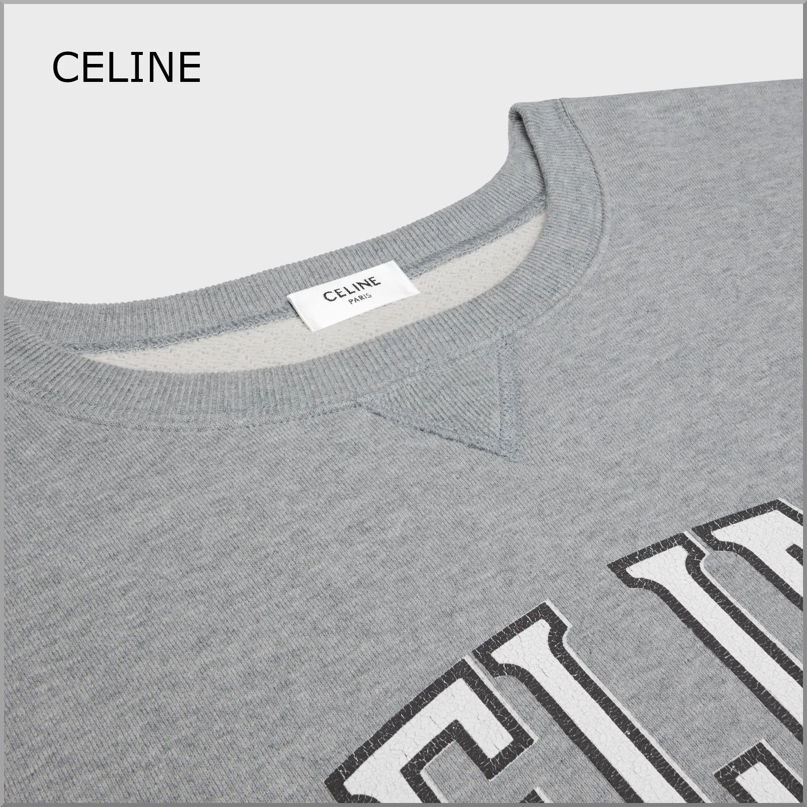 CELINE  |celine paris loose sweatshirt in cotton fleece