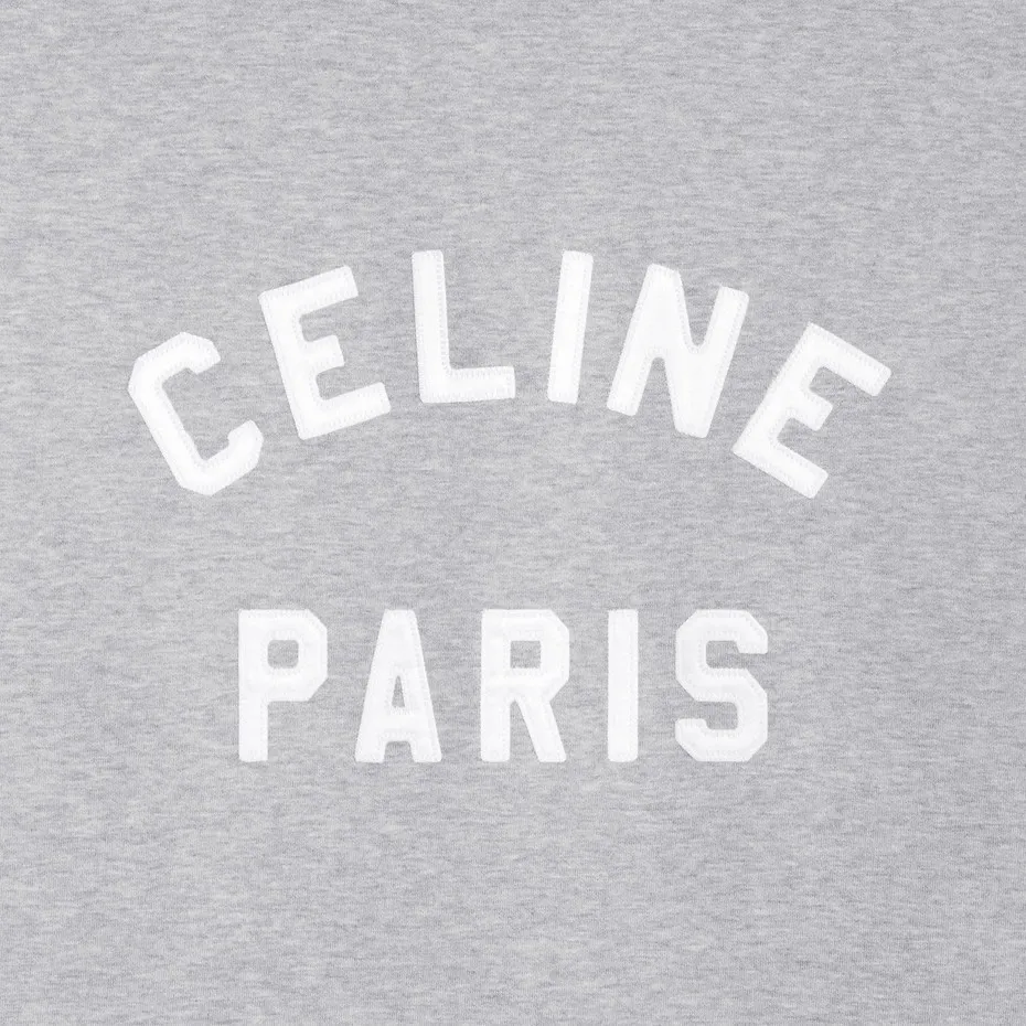 CELINE  |loose celine paris sweatshirt in cotton and cashmere