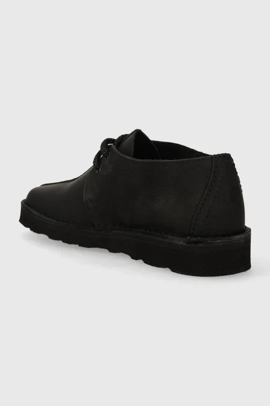 Clarks leather shoes women's black color