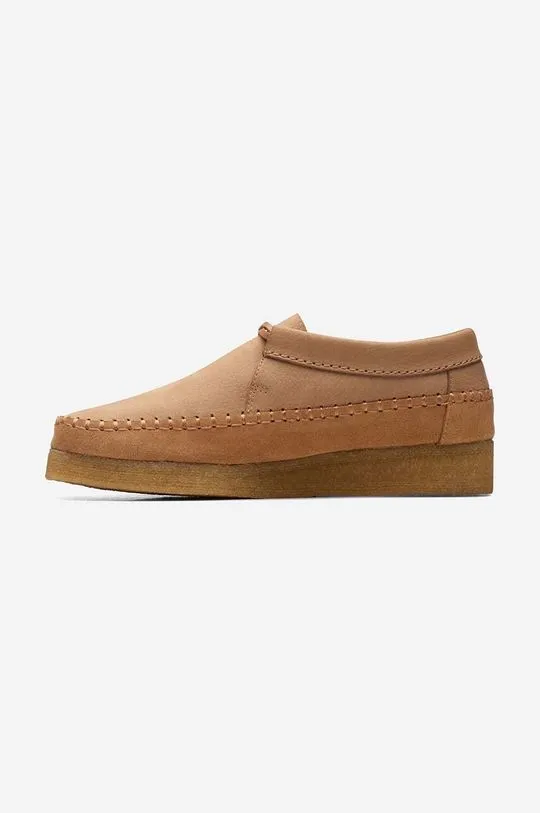 Clarks suede shoes Weaver brown color 26172544