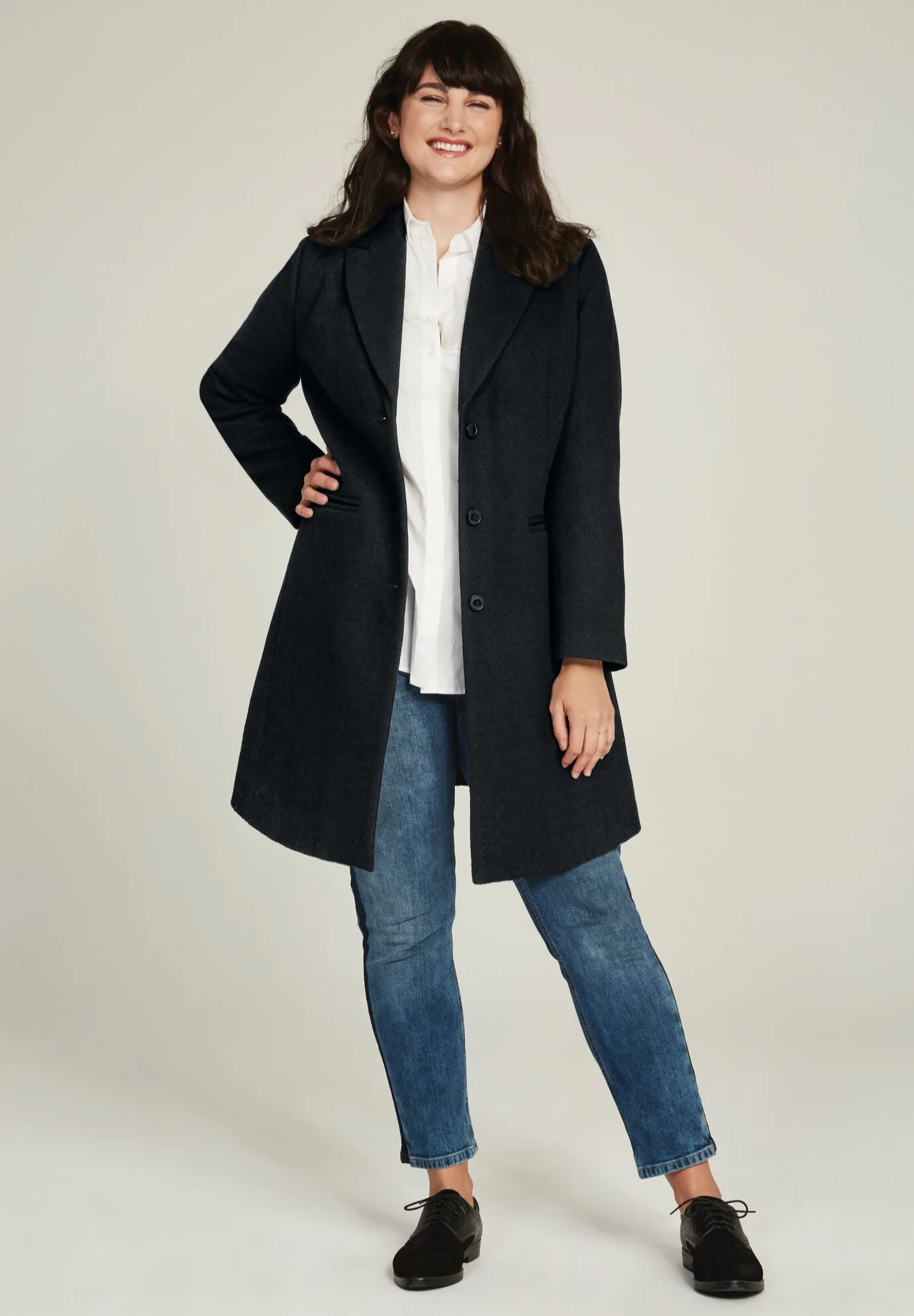 Classic Wool-Blend Coat