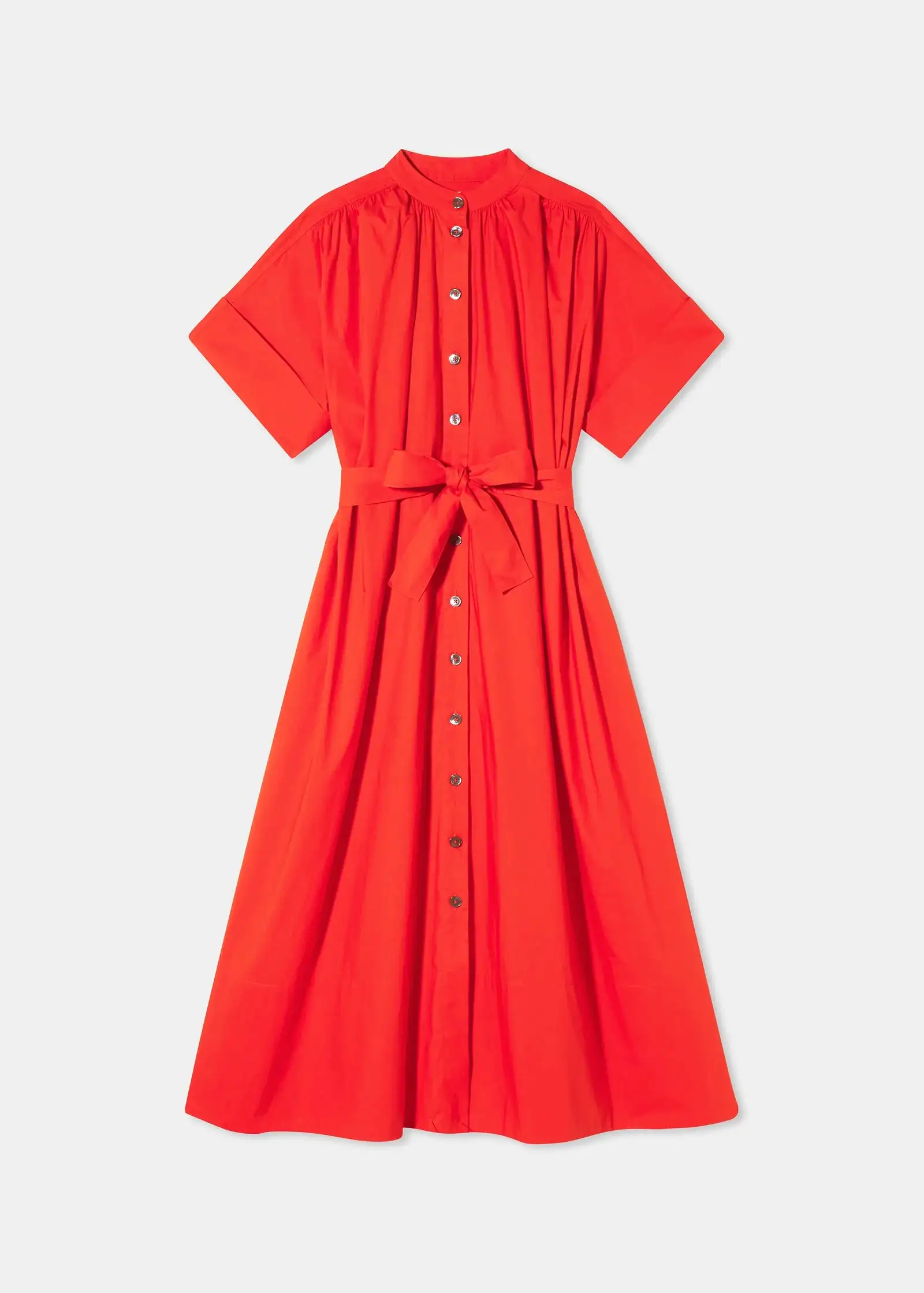 CO Gathered Short Sleeve Dress