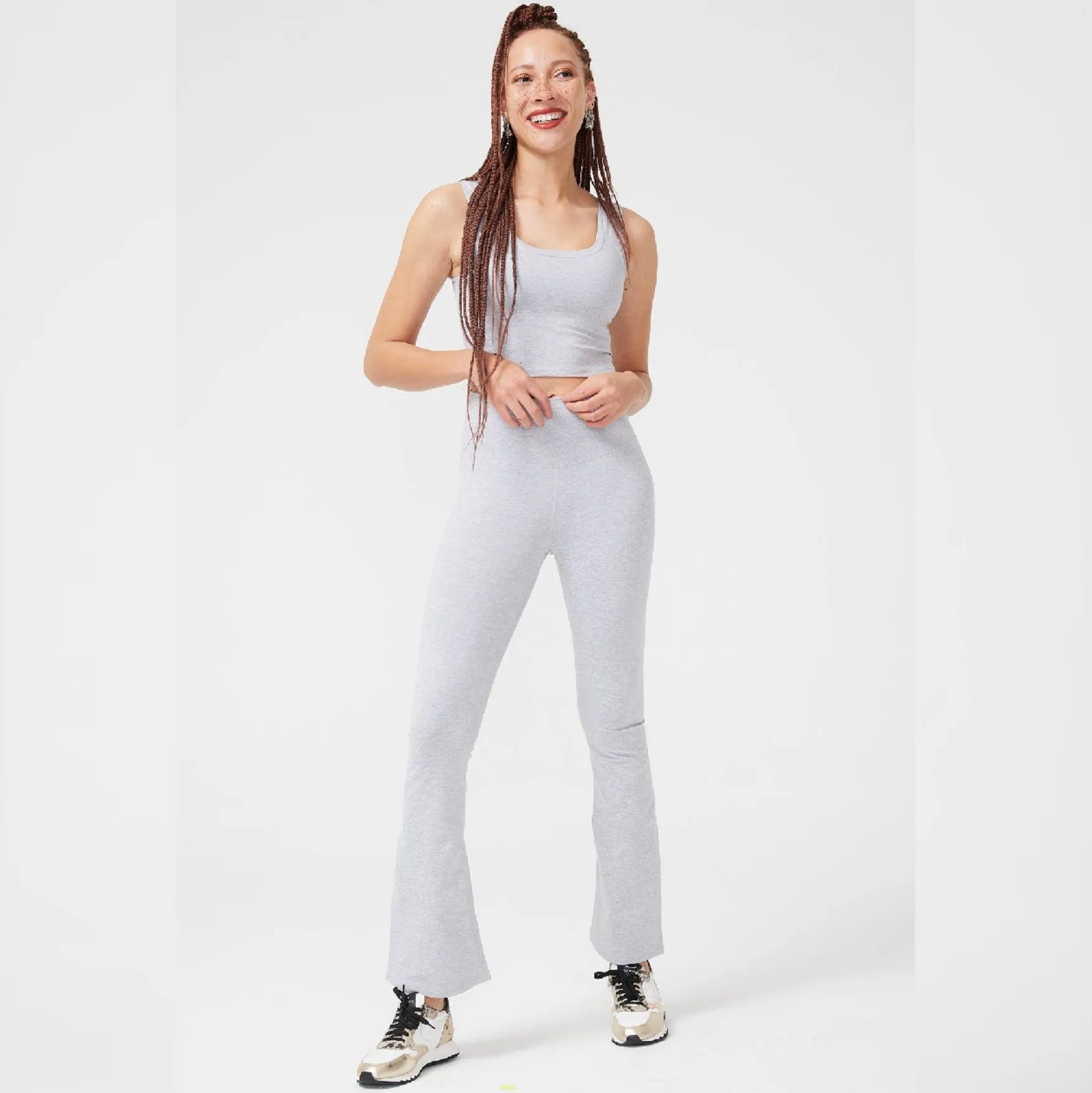 Collegiate Gray TLC Flare Leggings