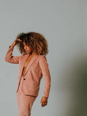 Corduroy Blazer in Dusty Pink