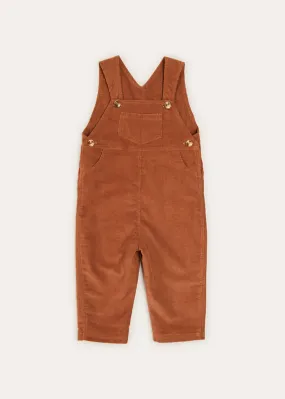 Corduroy Long Dungarees In Brown (18mths-3yrs)