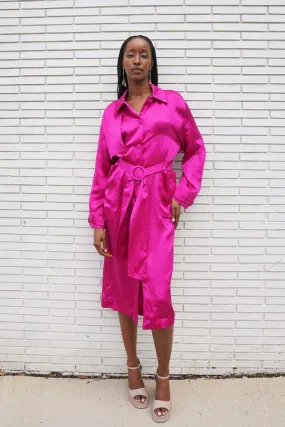 Cyrille Trench Coat - Fuchsia