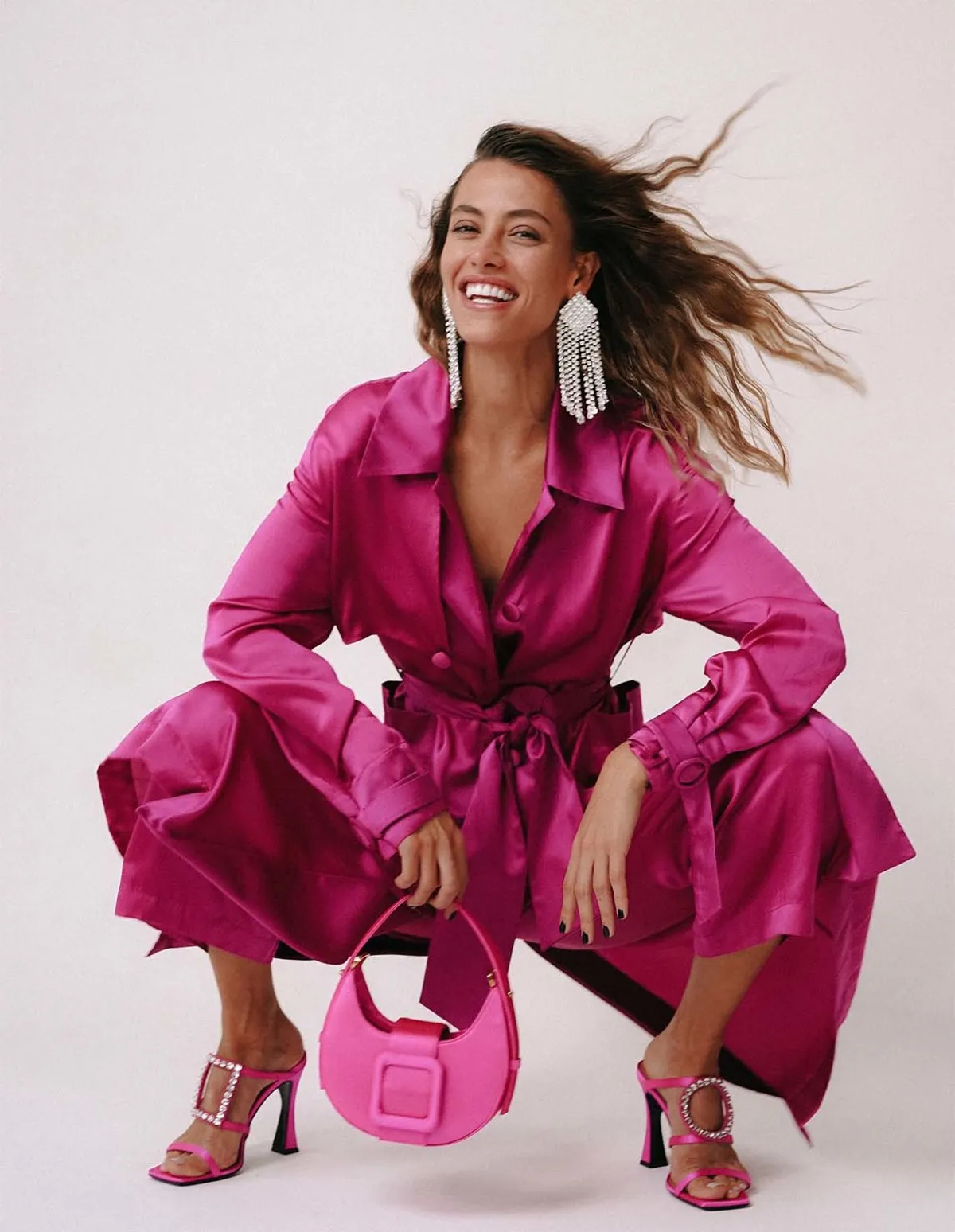 Cyrille Trench Coat - Fuchsia