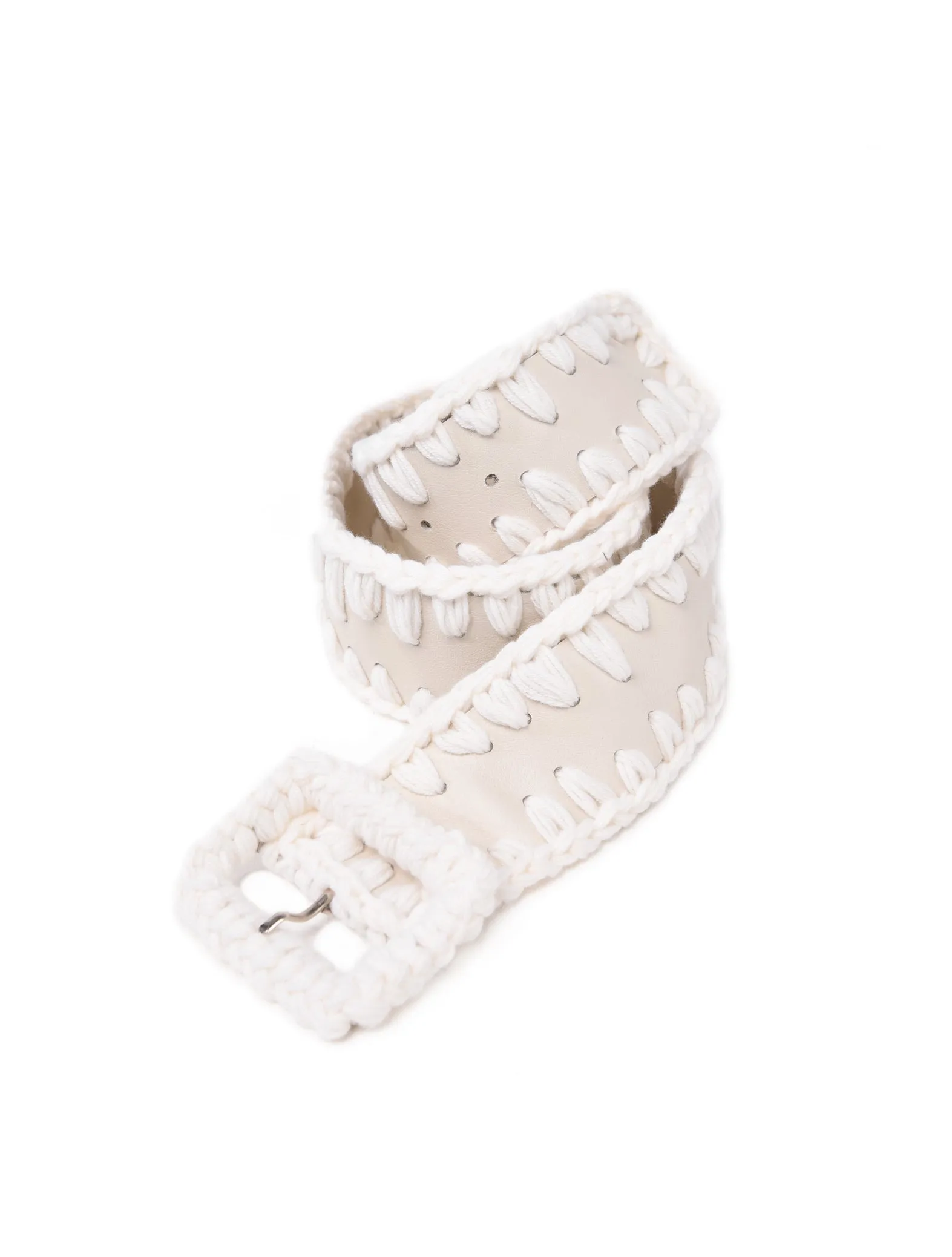 De Pino Crochet Belt White