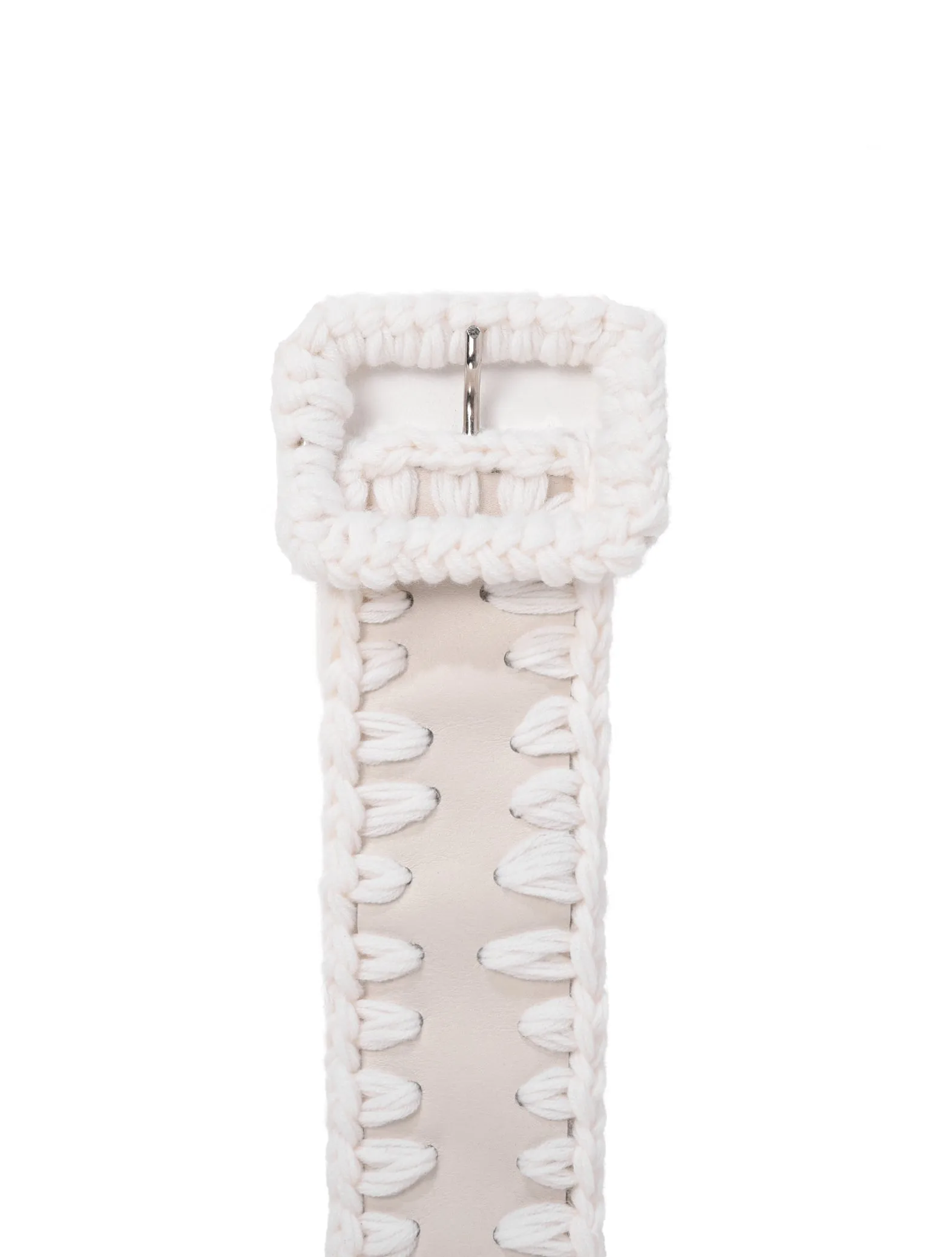 De Pino Crochet Belt White