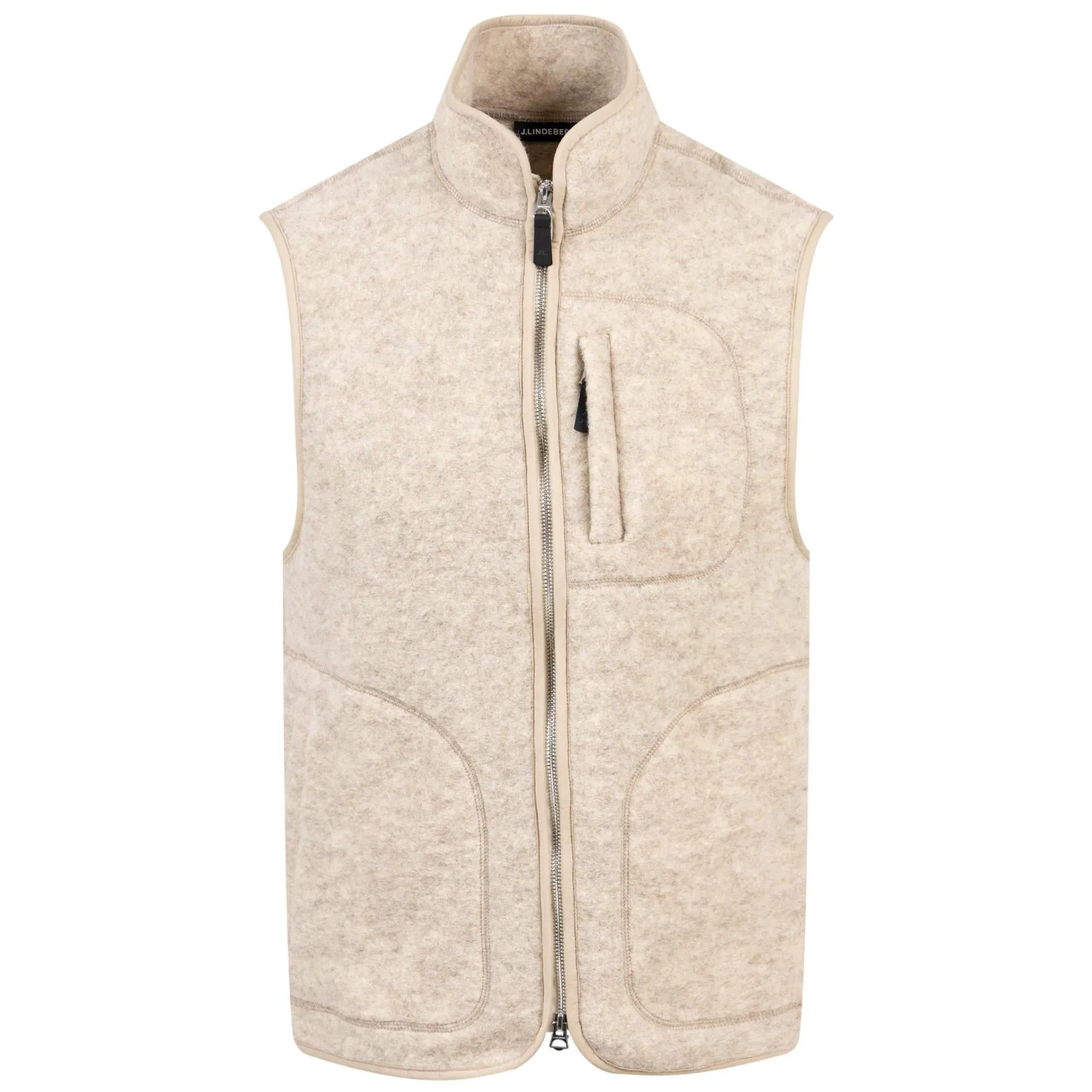 Duncan Wool Fleece Gilet Oyster Grey - AW23