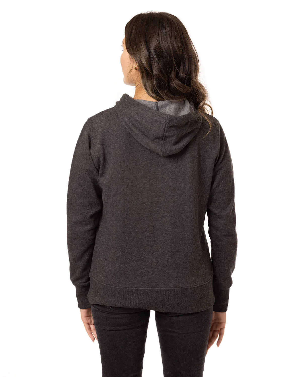 econscious Ladies 7 oz. Organic/Recycled Heathered Fleece Full-Zip Hood