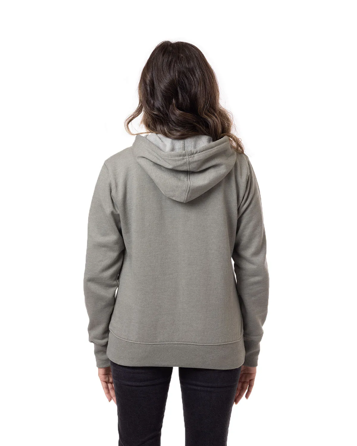 econscious Ladies 7 oz. Organic/Recycled Heathered Fleece Full-Zip Hood