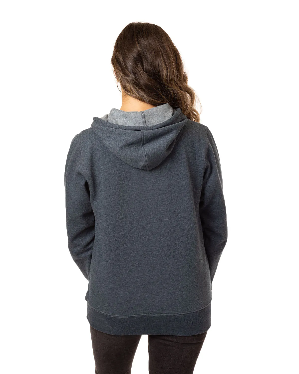 econscious Ladies 7 oz. Organic/Recycled Heathered Fleece Full-Zip Hood