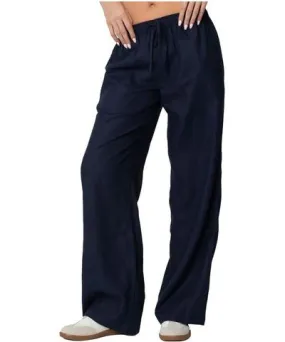 Edikted Women's Yasmine Linen Look Pants