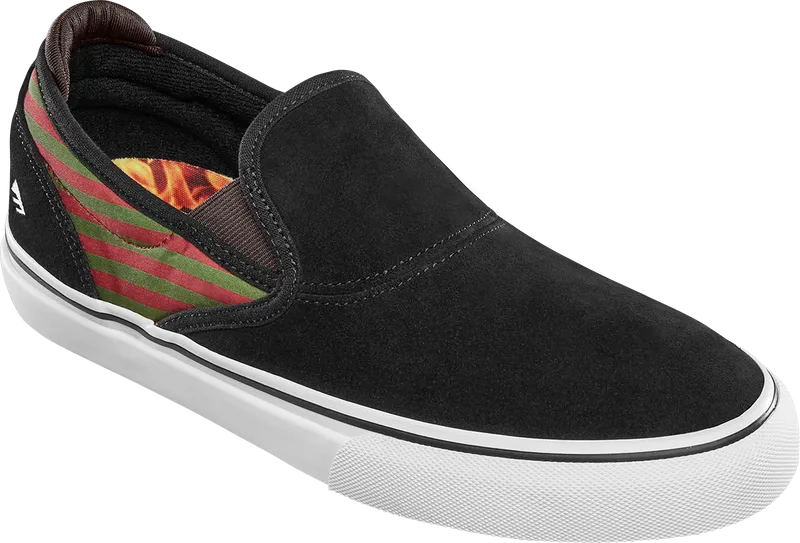 Emerica Wino G6 Slip On - (Hoban) Black Olive Red