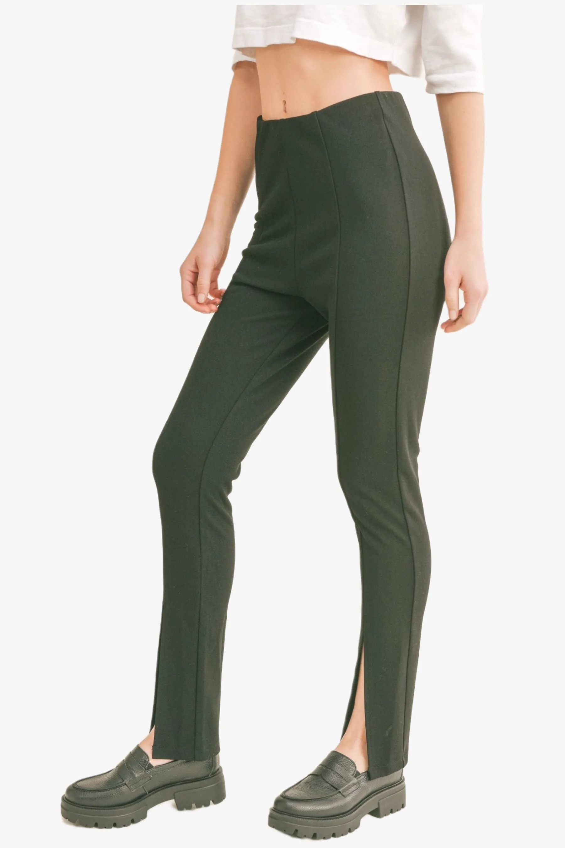 Evening Cocktail Front Slit Leggings