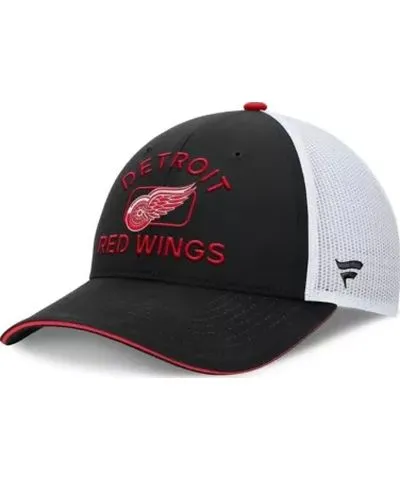 Fanatics Men's NHL Fanatics Black/White Detroit Wings Authentic Pro Rink Trucker Hat