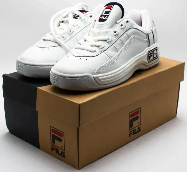 Fila vintage 1999 emperia shoes 12t813-127 white/navy/red sz. 7