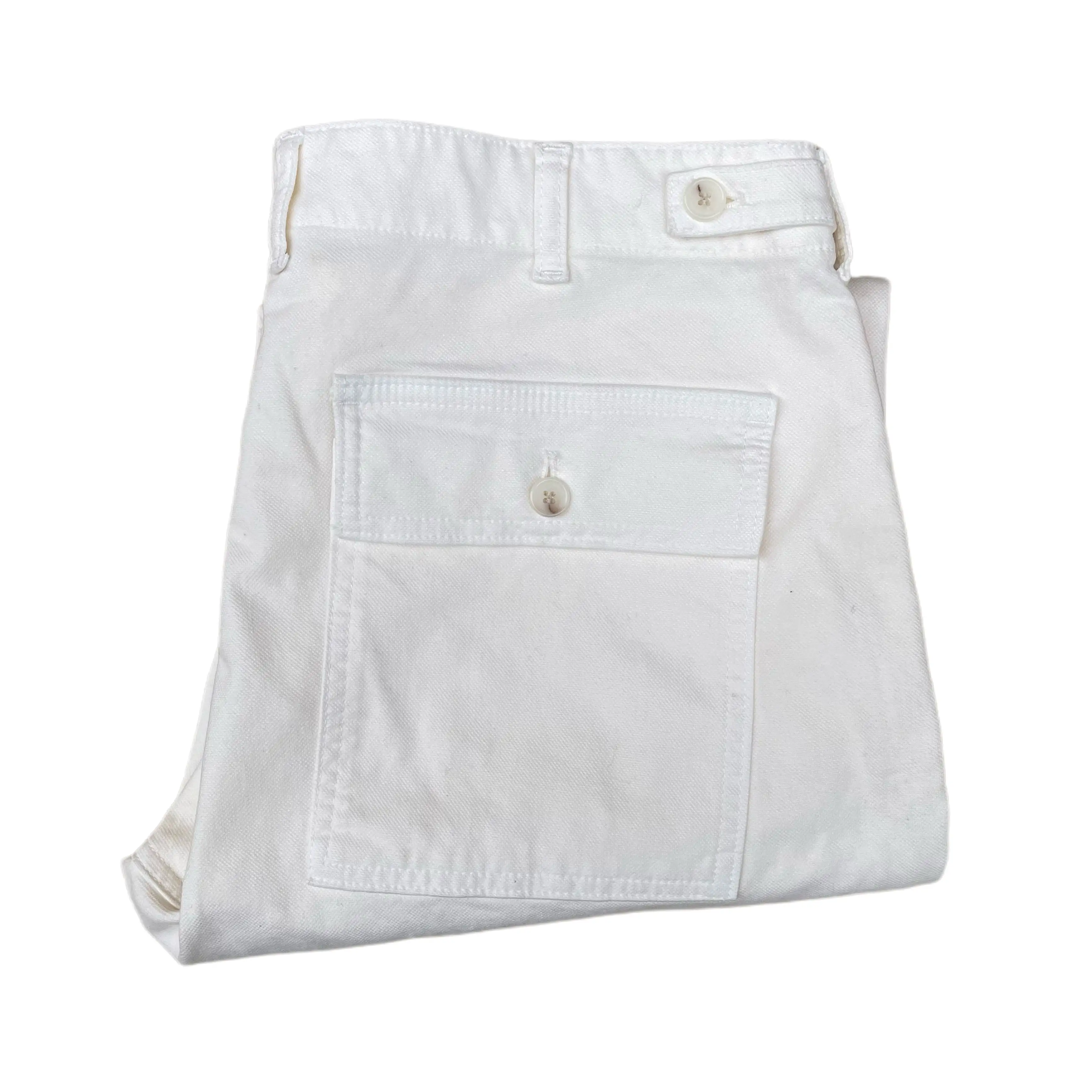 FRESH Cotton Fatigue Pants In Butter White