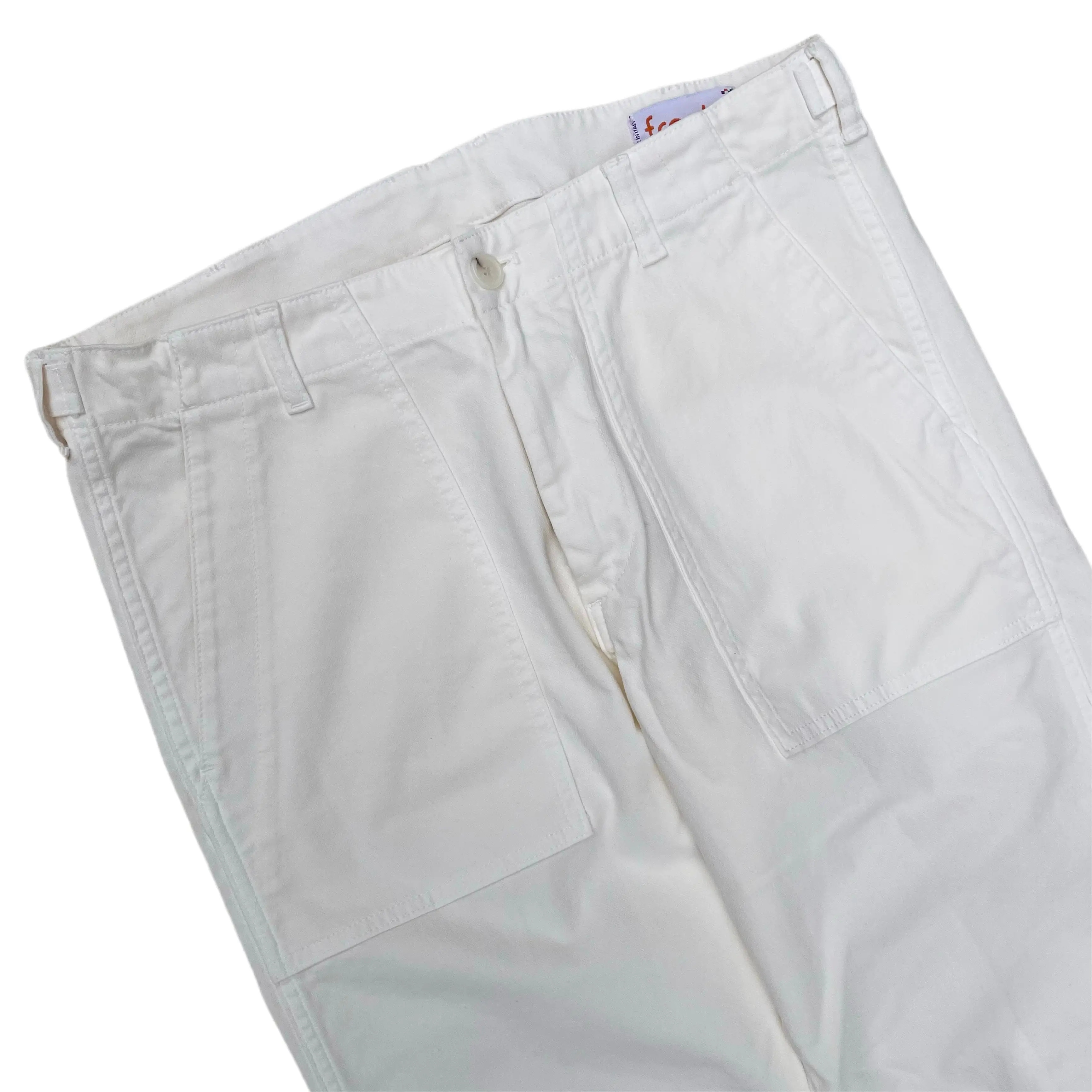 FRESH Cotton Fatigue Pants In Butter White