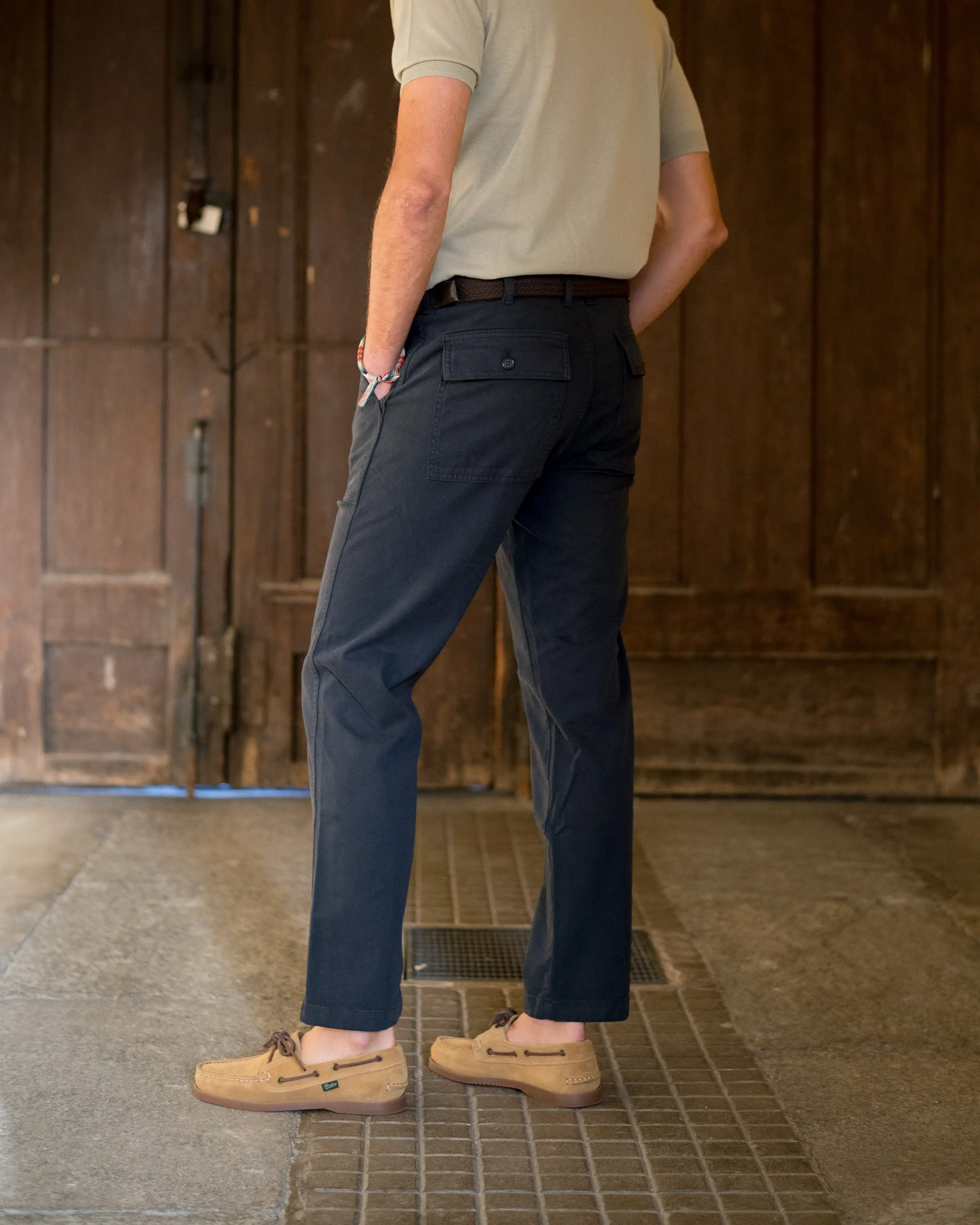 FRESH Cotton Fatigue Pants In Navy