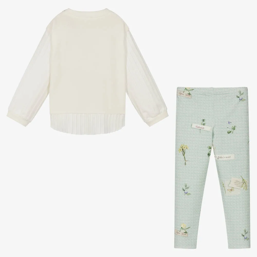 Ivory & Green Leggings Set