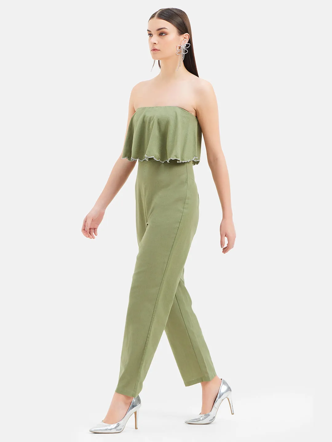 Janice Strapless Embellished Jumpsuit