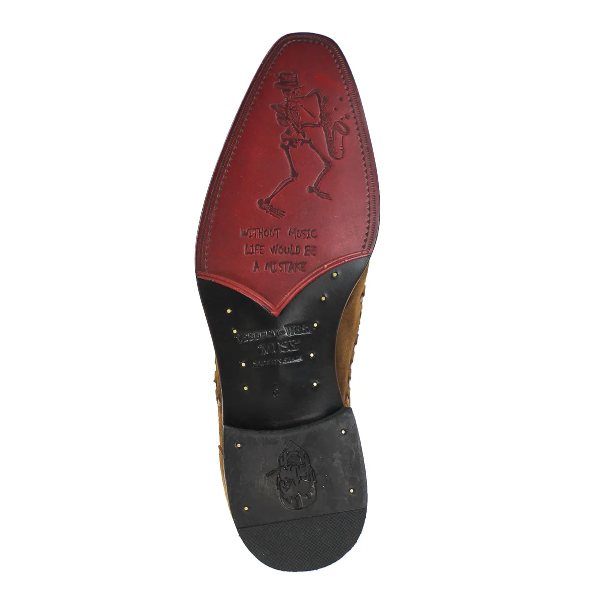 Jeffery West - Soprano Velour Tassel Loafers in Cognac