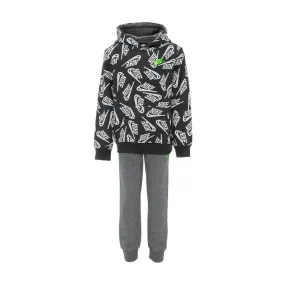 JUMPSUIT WITH HOODED SWEATSHIRT AND JOGGER Kid Carbon Heather