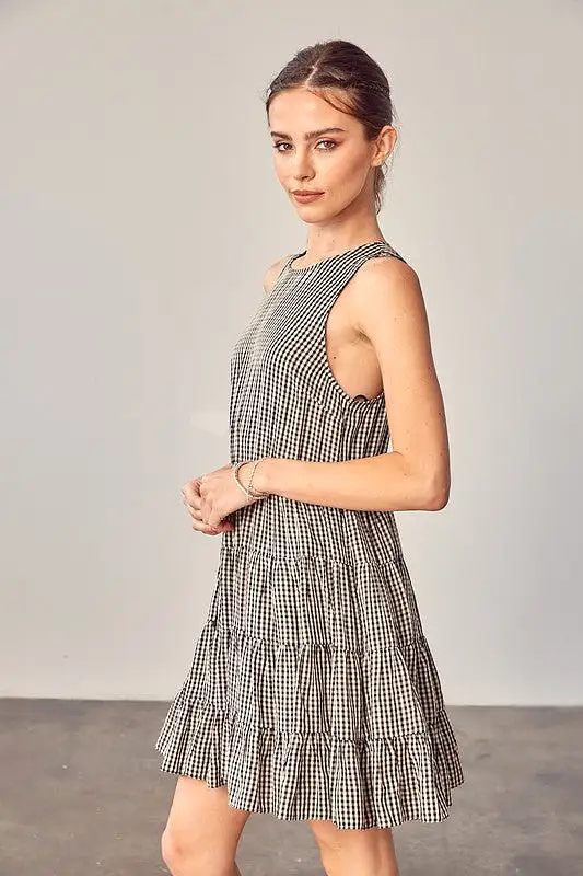 KAIA GINGHAM TIERED DRESS [ONLINE EXCLUSIVE]