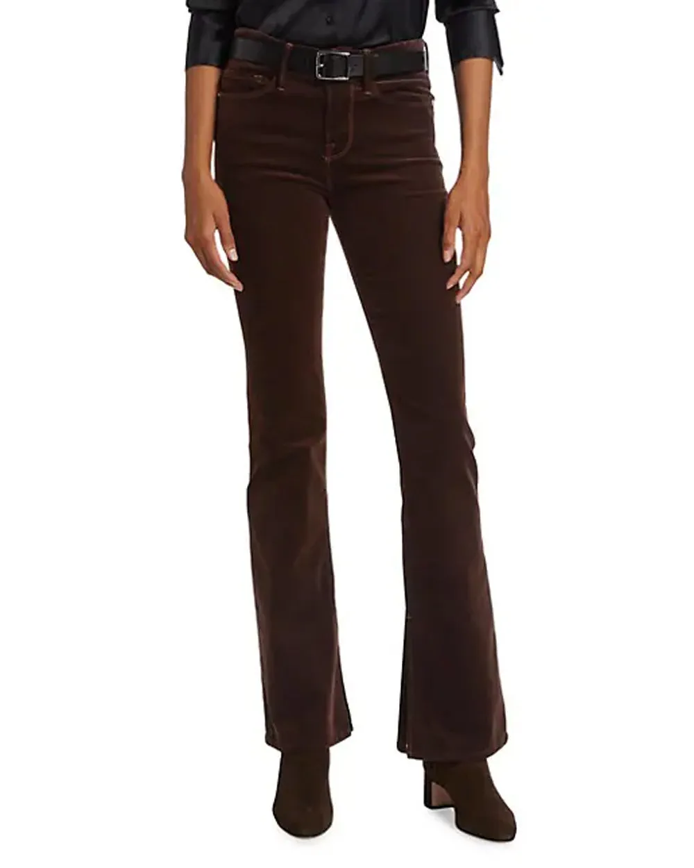 Le Crop Mini Bootcut Jean in Espresso Corduroy