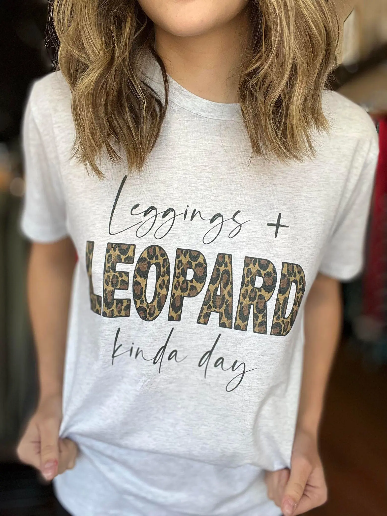 Leggings and Leopard Tee