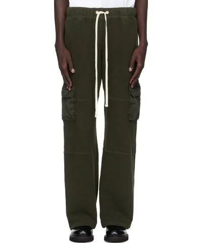 LES TIEN Green Heavyweight Cargo Pants