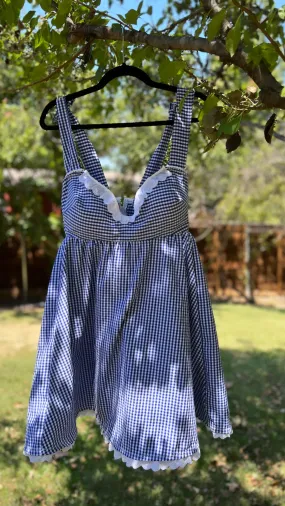 Maddy Eyelet Gingham Dress