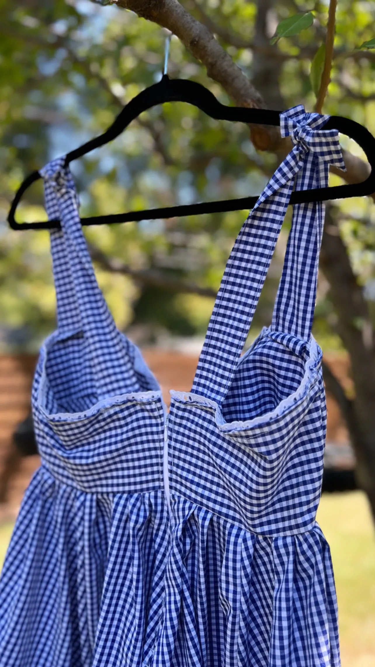 Maddy Eyelet Gingham Dress