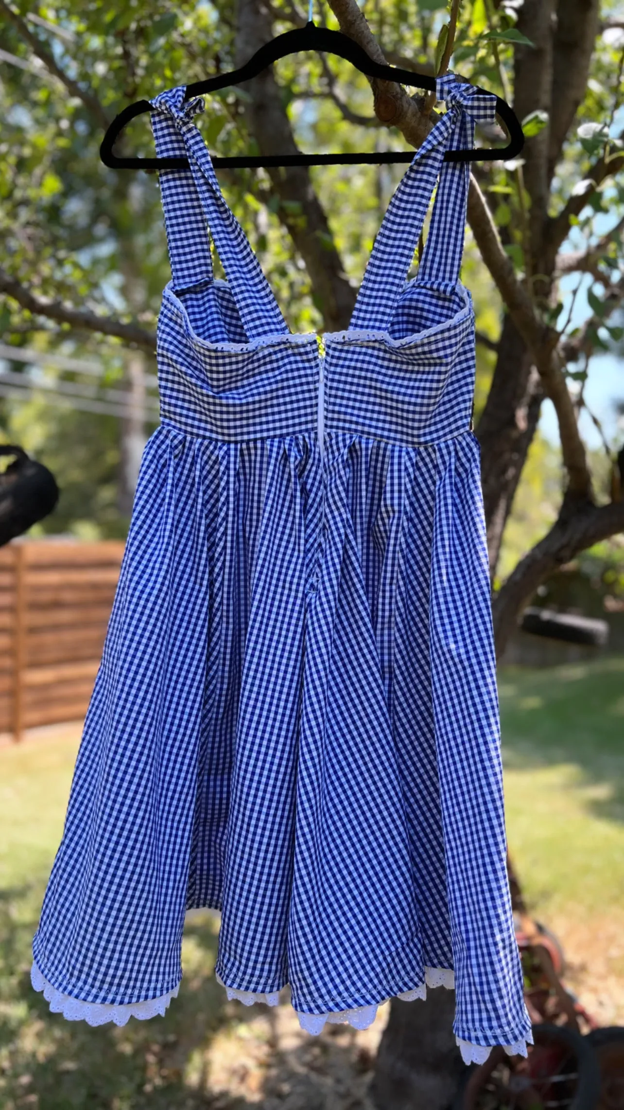 Maddy Eyelet Gingham Dress