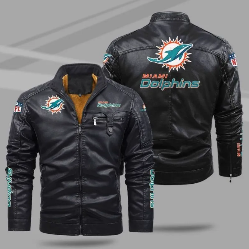 Miami Dolphins Leather Jacket - William Jacket