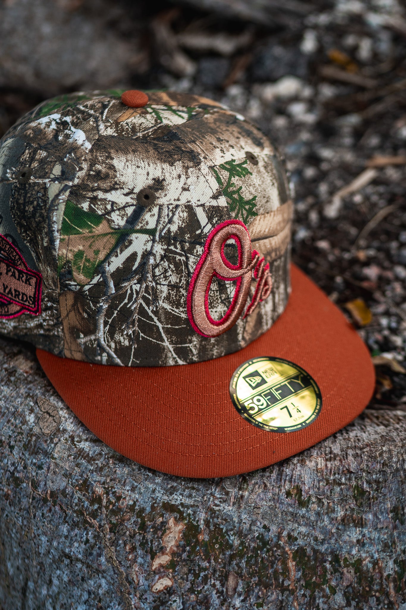 New Era Baltimore Orioles 20th Anniversary Grey UV (Real Tree Camo/Rust Orange)